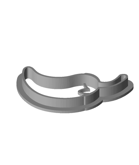 chili pepper cookie cutter 3d model