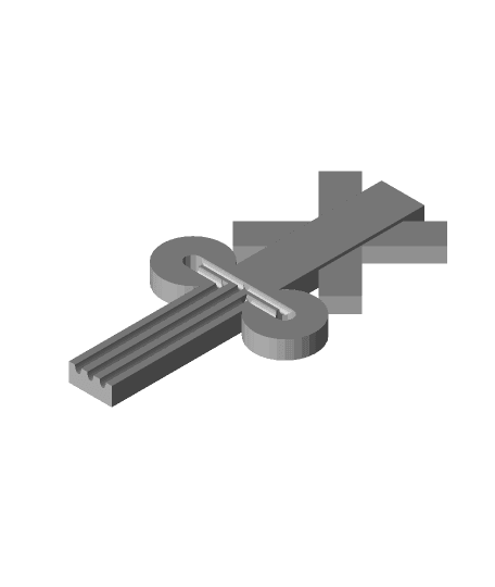 3D Printed Conductive Circuit - Train Crossing 3d model