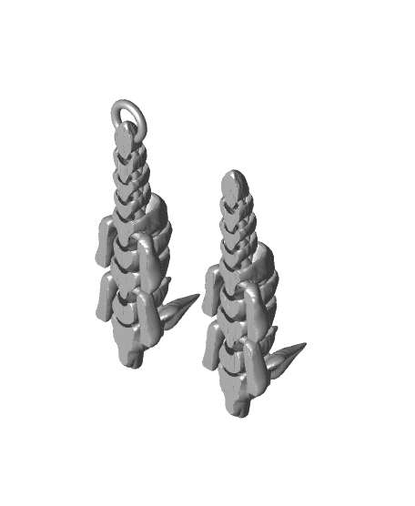 Baby Flexi Anubis Jackal Keychain 3d model