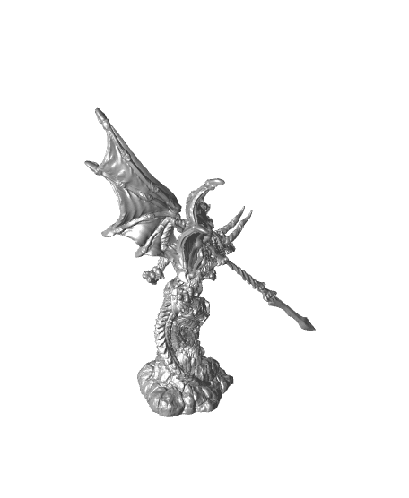 Dragon Rider - Large Dragon - PRESUPPORTED - Hell Hath No Fury - 32mm Scale 3d model