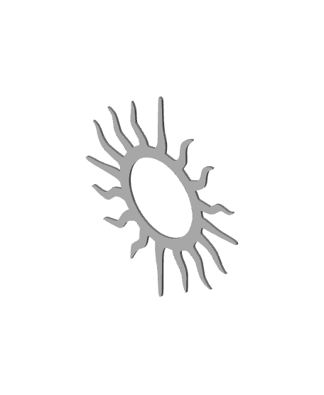 2D Sun 3d model