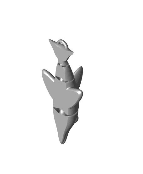 Flexi Dolphin Key chain - print in place - articulated - flexi fidget toy 3d model