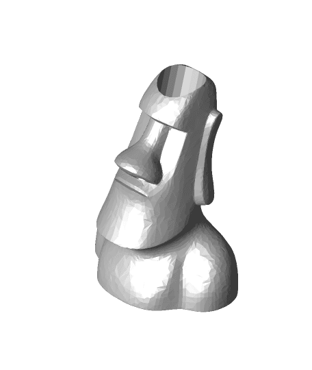 Moai Head - Bright Idea Lamp.  (very simple) 3d model