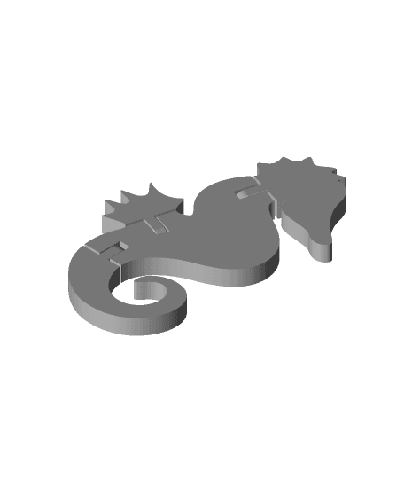 Flexi Print-in-Place Series - Sea Horse 3d model