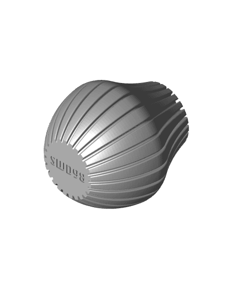 ribbed vase pot 3d model