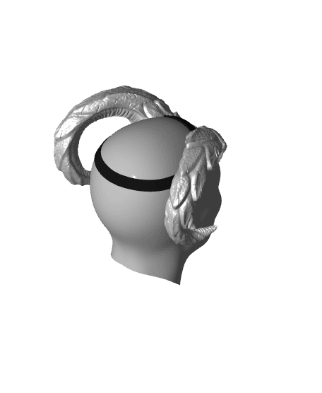 TIEFLING FANTASY DRAGONS SCALES HORNS SET BALDURS GATE 3 3d model