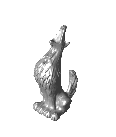 wolf print ready test.stl 3d model