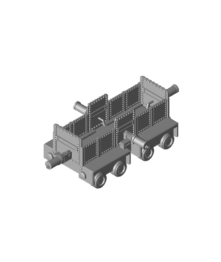 FHW:Rail Cults  MK1 Gapper Gun  Open topped car v1 (BoD) 3d model