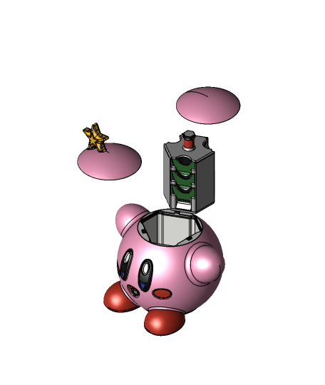 Kirby Switch Cartridge Holder - Cute Nintendo Figure! 3d model