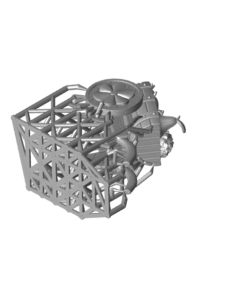 Wheelbarrow Scatter Terrain (Pre-supported) 3d model