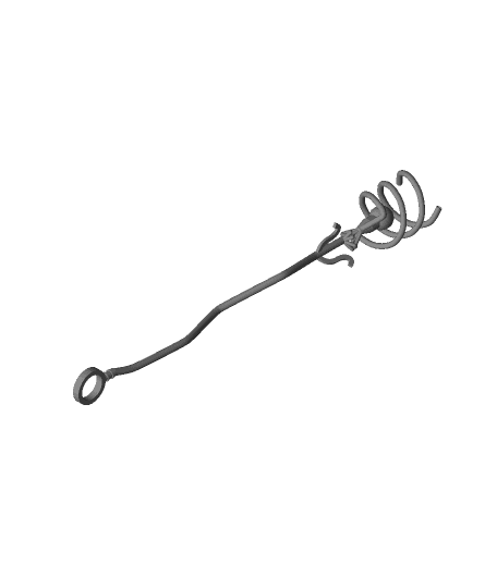 Spiral Mage Staff 3d model