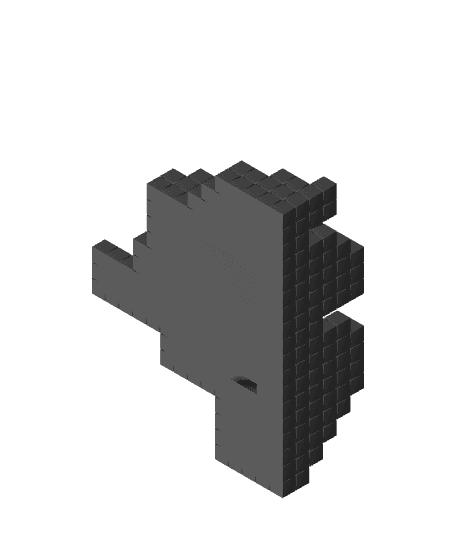 Pixel Art Shelf 3d model