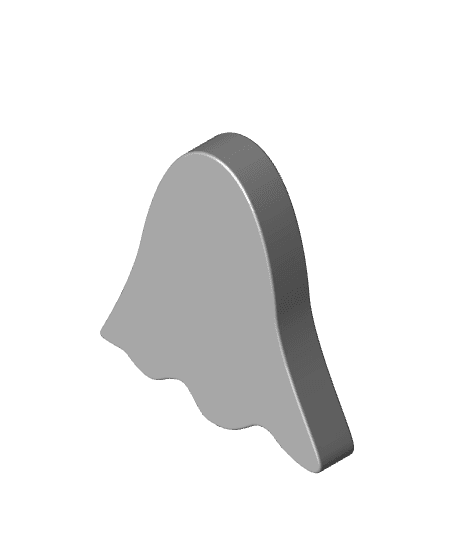 Kawaii Smiling Ghost | Halloween Decor | Cute Standing Ghost (Single color per layer) 3d model