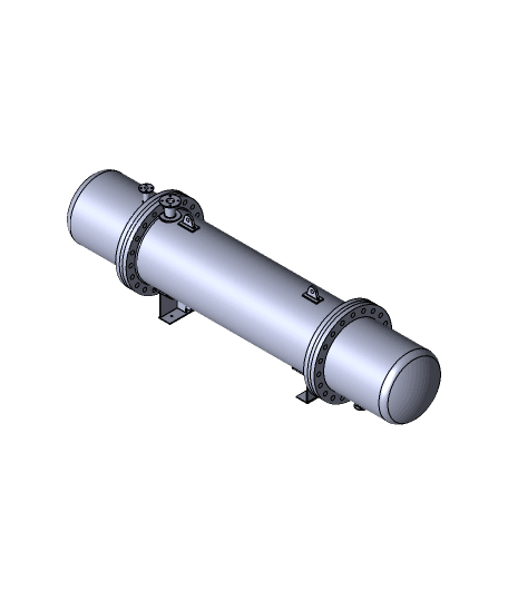 Shell and Tube Heat Exchanger 3d model