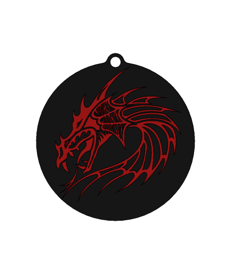 Dragon Keychain 1 3d model