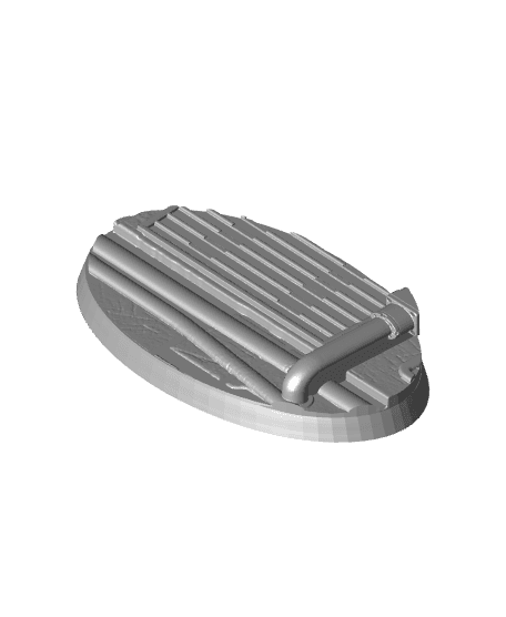 60mm oval grimdark street_bases 3d model