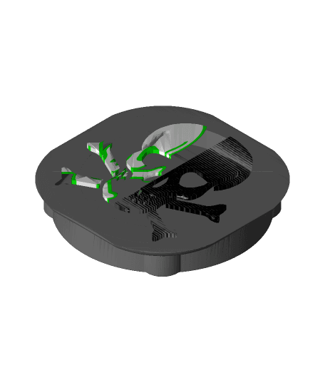 Ant Trap Feeder for Poison with Skull Symbol 3d model