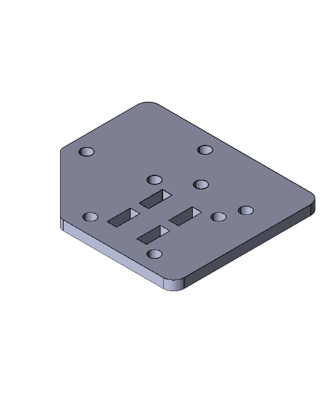 EnderXY Stock Backplate  3d model