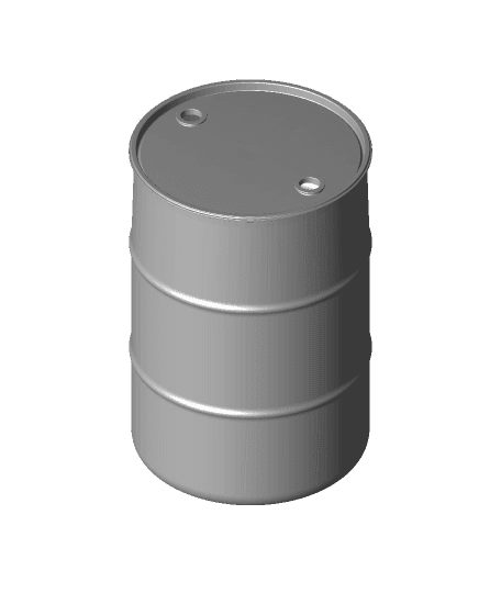 55 Gallon Poly Drum 3d model