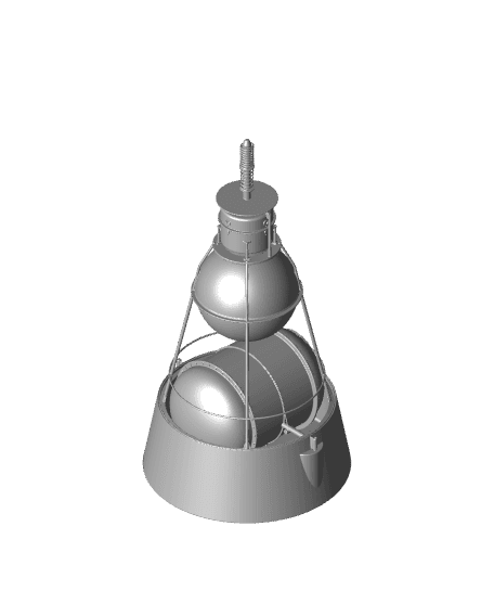 Sputnik 2 Laika Capsule Cutaway And Assembly Printable Model 3d model