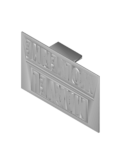 Wolverine Multicolor Nameplate 3d model