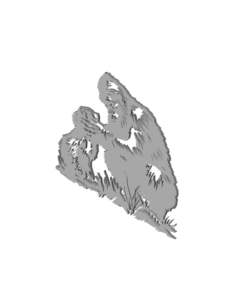 bigfoot wall art sasquatch wall decor yeti decoration 3d model