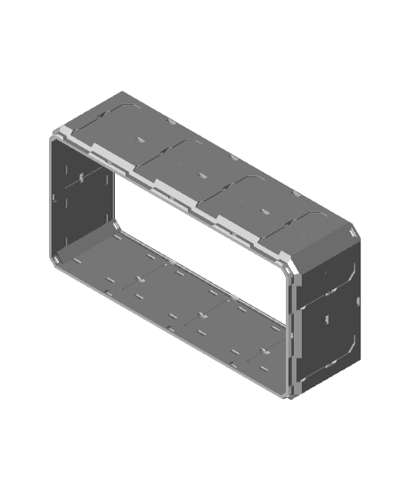 4x2x1 - Topped Multipoint Rail - Standard Click-In Multibin Shell Extension 3d model