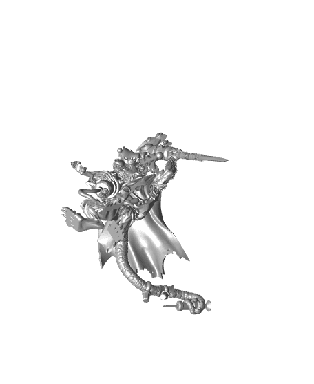 Tanek Needletail - With Free Dragon Warhammer - 5e DnD Inspired for RPG and Wargamers 3d model