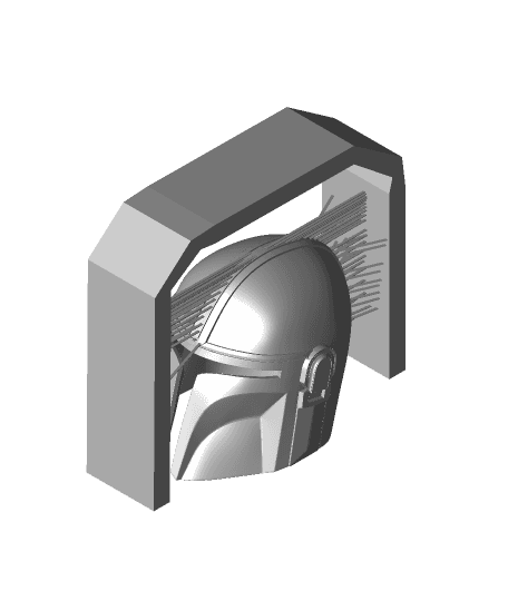 Hairify Mandalorian Helmet with Mohawk 3d model