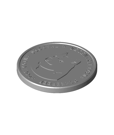 Dogecoin (2 sided and split in half) 3d model