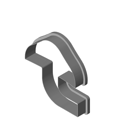 Curved Stalk Mushroom Cookie Cutter.stl 3d model