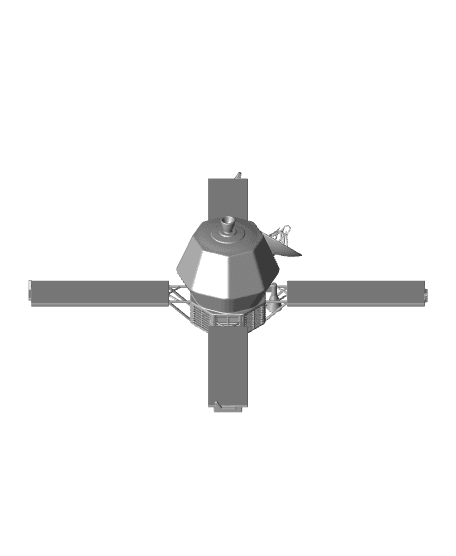 Mariner 9 Mars Probe Basic Printable Model 3d model