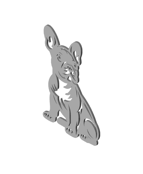 french bulldog wall art bullie wall decor dog decoration 3d model