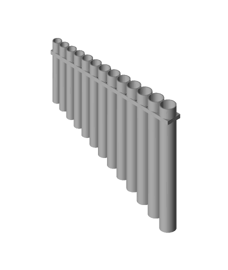 pan flute in C 3d model