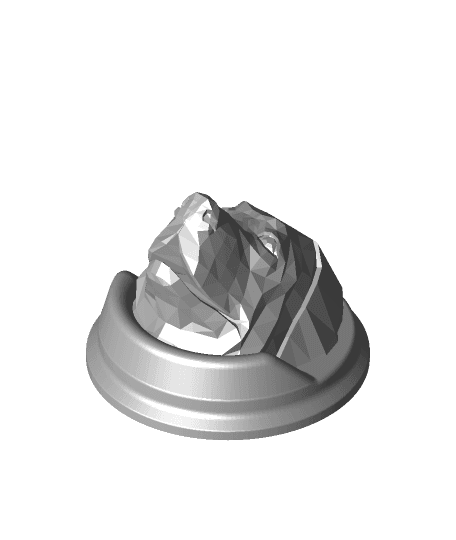 Dog Head Dryer Knob 3d model