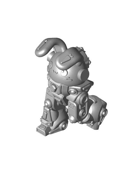 UWU Strike Force 'Thumper' 3D Printable Mech Miniature - Royalty Free 3d model