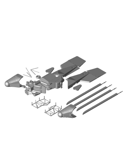 fl282 b2 flettner humming bird 3d model