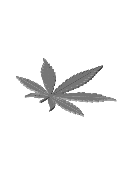 Weed Leaf Wall Art 3d model