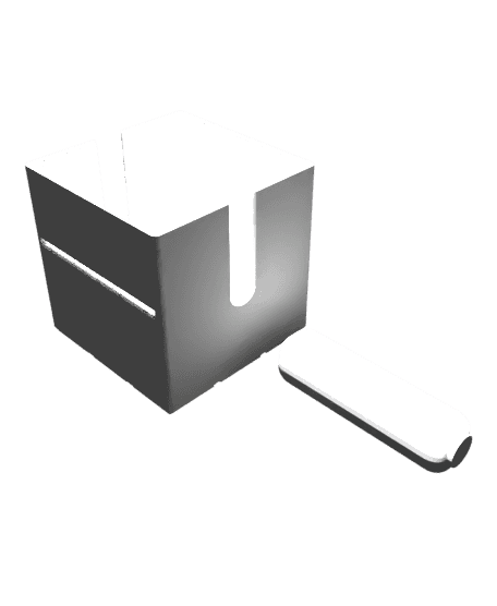 Gridfinity 4" Thermal Label Dispenser 3d model