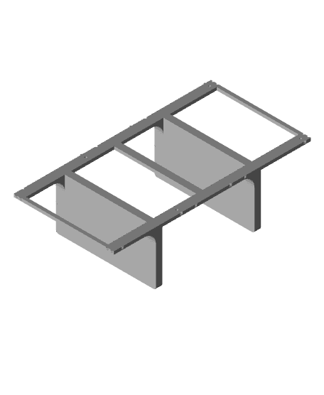 Gridfinity, Wall Rack, Double Height, 4x2  3d model