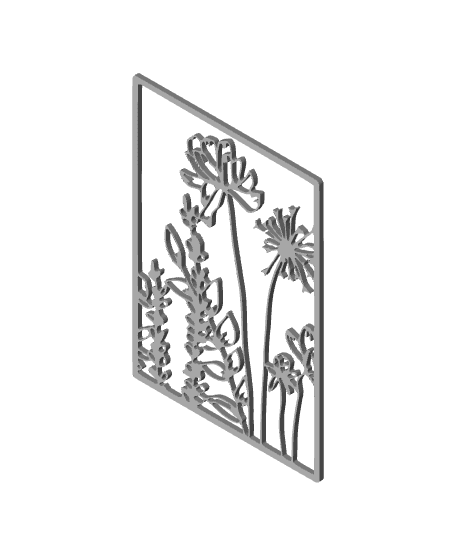 flower panel center.stl 3d model