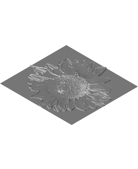 HueForge Sunflower  3d model