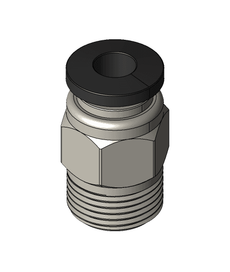 PTFE Tube Pneumatic Fitting 3d model