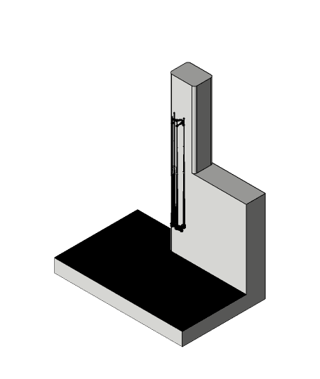 Wall mounted Pool Cue Holder 3d model