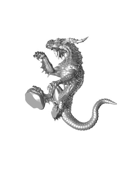 White Dragon - With Free Dragon Warhammer - 5e DnD Inspired for RPG and Wargamers 3d model