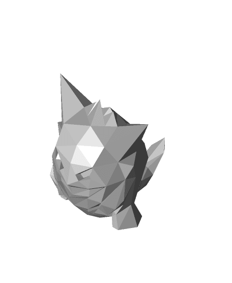 low poly gengar keychain.stl 3d model