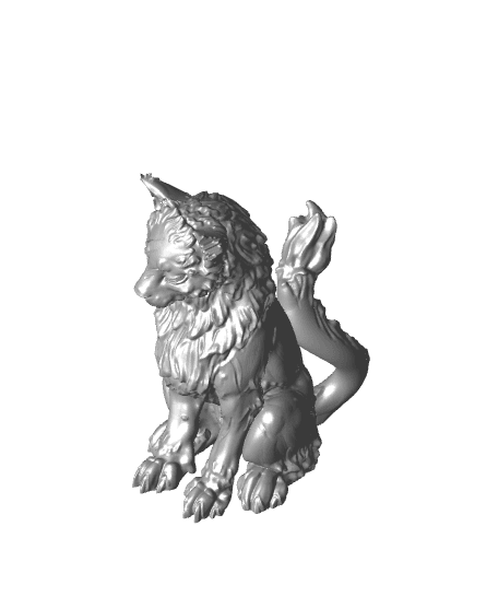 Cat King - NPC Familar - PRESUPPORTED - Illustrated and Stats - 32mm scale  3d model