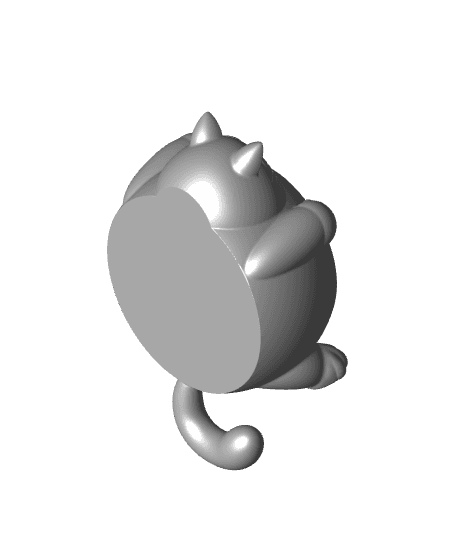 Sleepy Chunky Cat Plant Pot  3d model