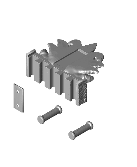 Kitsune Scroll Keychain Holder 3d model