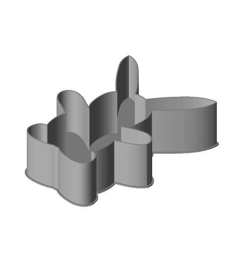 Rabbit 005F, nestable box (v2) 3d model